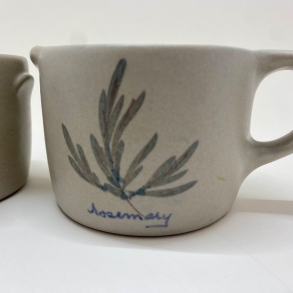 Chatham Pottery Stoneware "Rosemary" Sugar and Creamer Dish - Picture 3 of 10